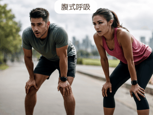 腹式呼吸のイラスト